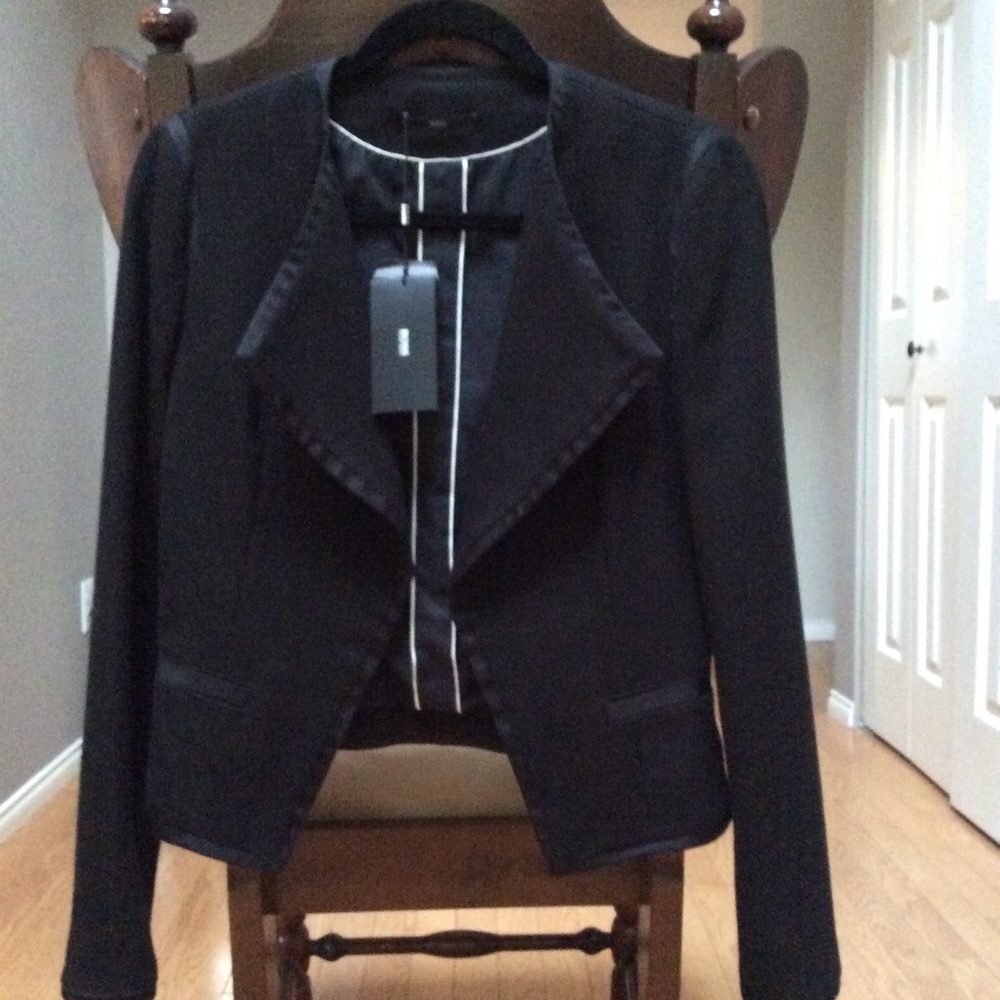 Hugo Boss Women Black Herringbone Blazer